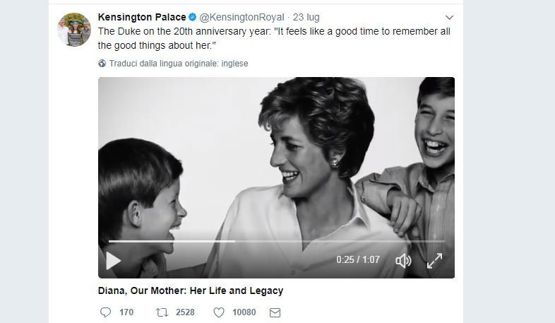William e Harry ricordano la telefonata troppo breve con Lady Diana