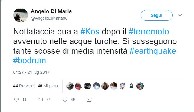 Terremoto tra Grecia e Turchia: i racconti social degli italiani in vacanza Terremoto tra Grecia e Turchia: i racconti social degli italiani in vacanza