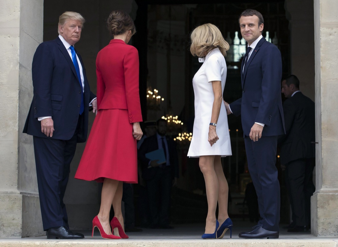 Melania Trump e Brigitte Macron: look a confronto