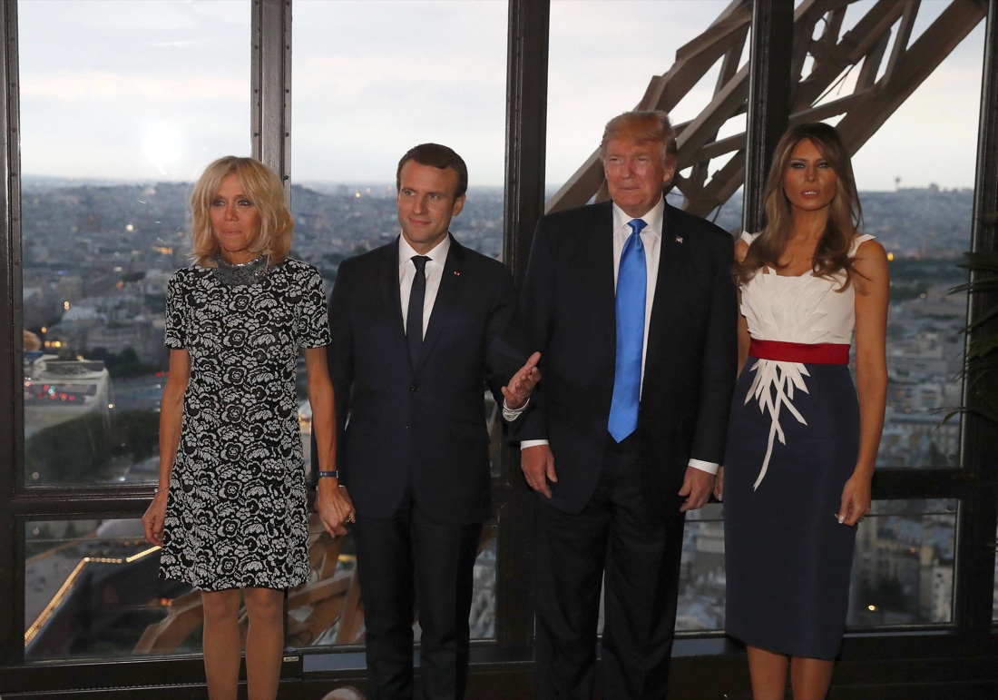 Melania Trump e Brigitte Macron: look a confronto
