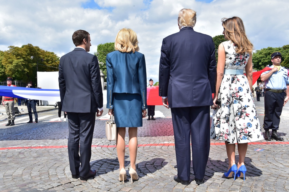 Melania Trump e Brigitte Macron: look a confronto
