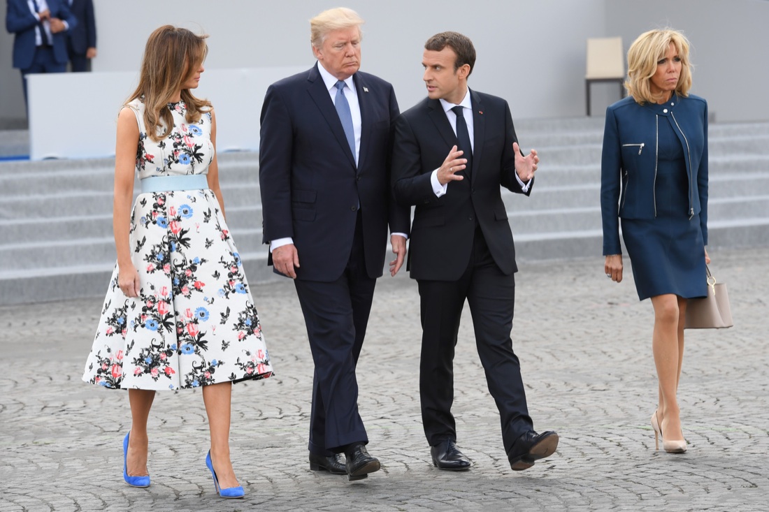 Melania Trump e Brigitte Macron: look a confronto