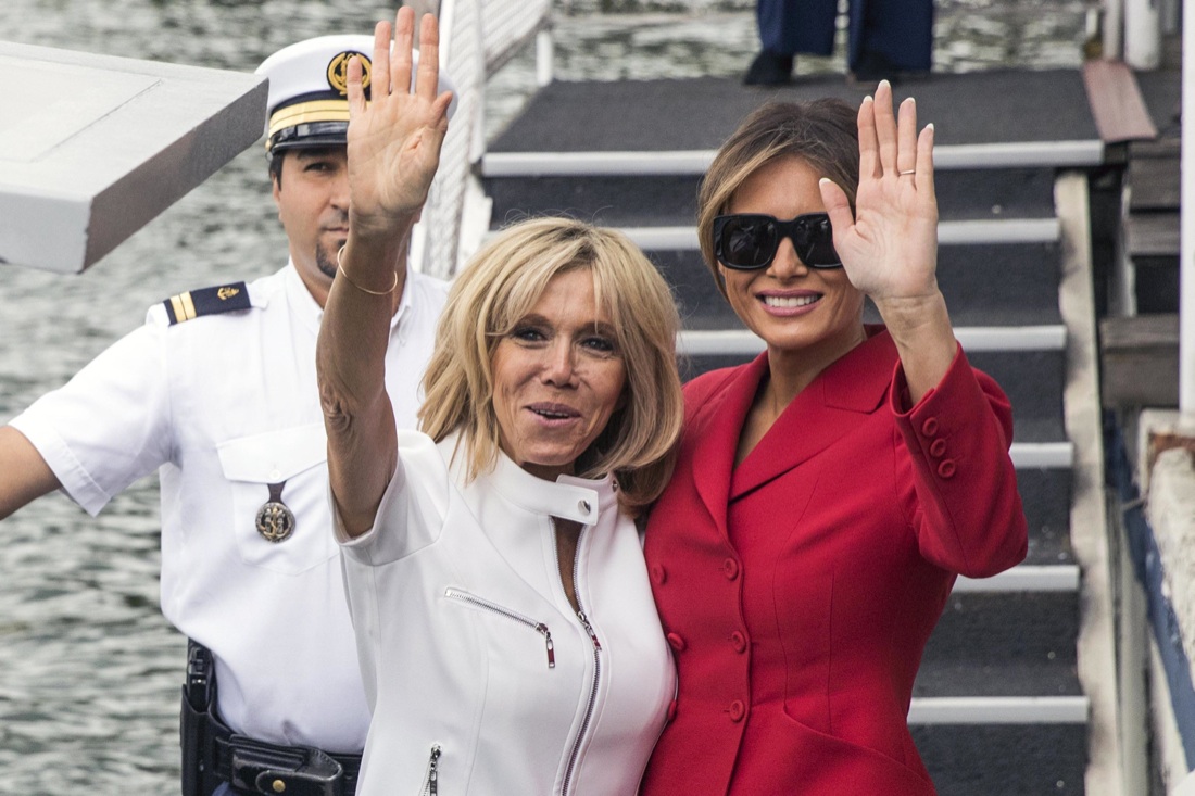 Melania Trump e Brigitte Macron: look a confronto