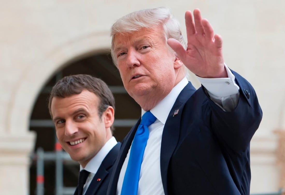 Incontro Macron-Trump: le tappe, gli incontri, le foto