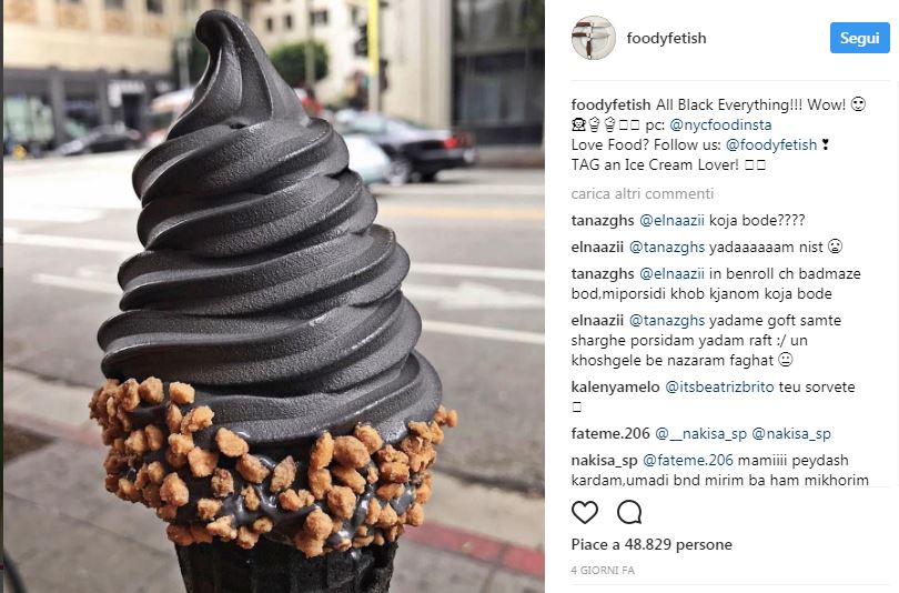 E’ il gelato nero il social trend dell’estate