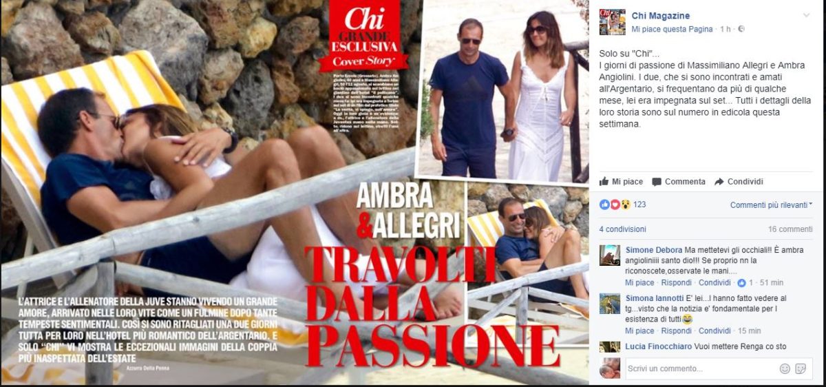 Galleria foto 'L’amore tra Ambra e Allegri fa discutere i social' - foto 13