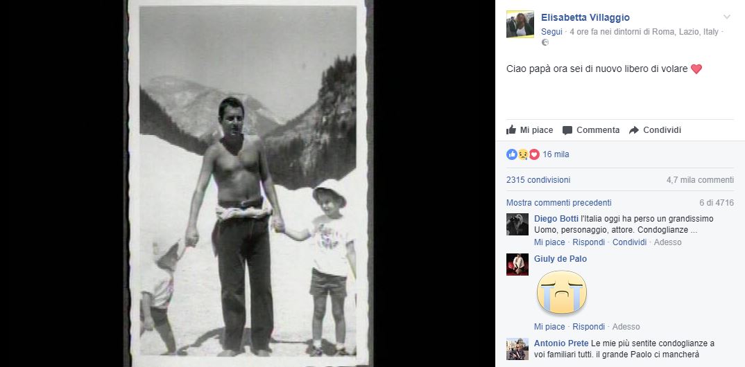 Paolo Villaggio, l’addio social di amici e colleghi Paolo Villaggio, l’addio social di amici e colleghi