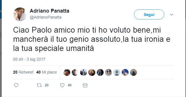 Paolo Villaggio, l’addio social di amici e colleghi Paolo Villaggio, l’addio social di amici e colleghi