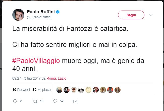 Paolo Villaggio, l’addio social di amici e colleghi Paolo Villaggio, l’addio social di amici e colleghi