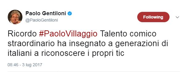 Paolo Villaggio, l’addio social di amici e colleghi Paolo Villaggio, l’addio social di amici e colleghi
