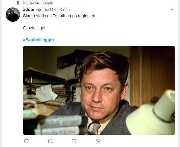 Paolo Villaggio, l’addio social di amici e colleghi Paolo Villaggio, l’addio social di amici e colleghi