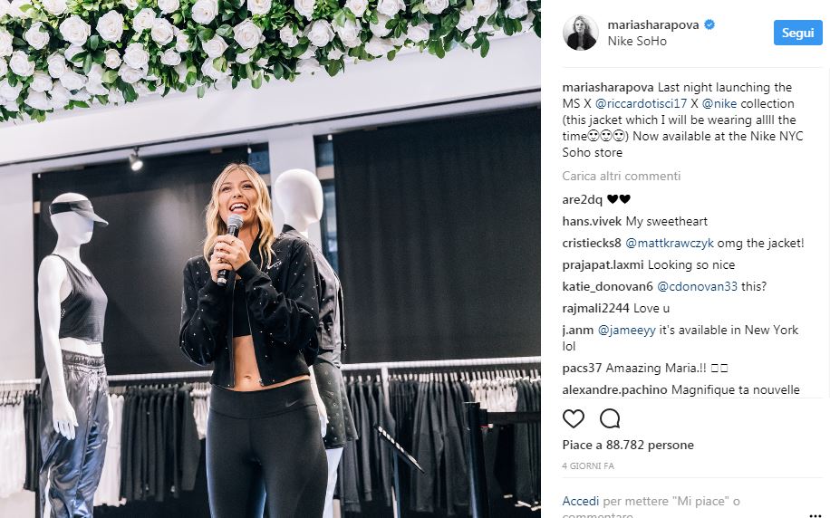 Maria Sharapova, un “brand” in movimento Maria Sharapova, un “brand” in movimento