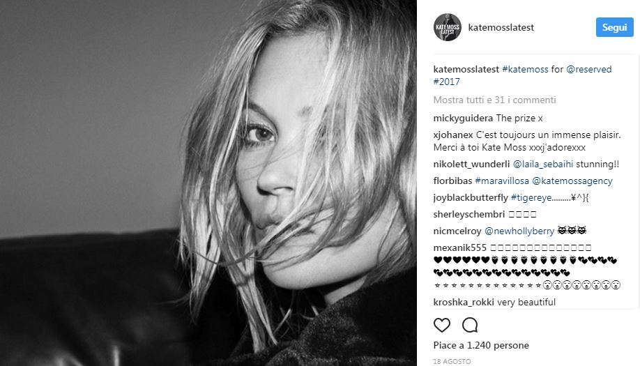La nuova vita di Kate Moss