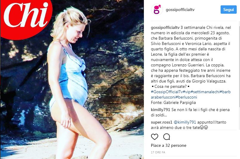 Barbara Berlusconi incinta e le altre super-mamme vip