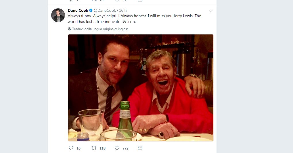 Hollywood (e non solo) piange la morte di Jerry Lewis