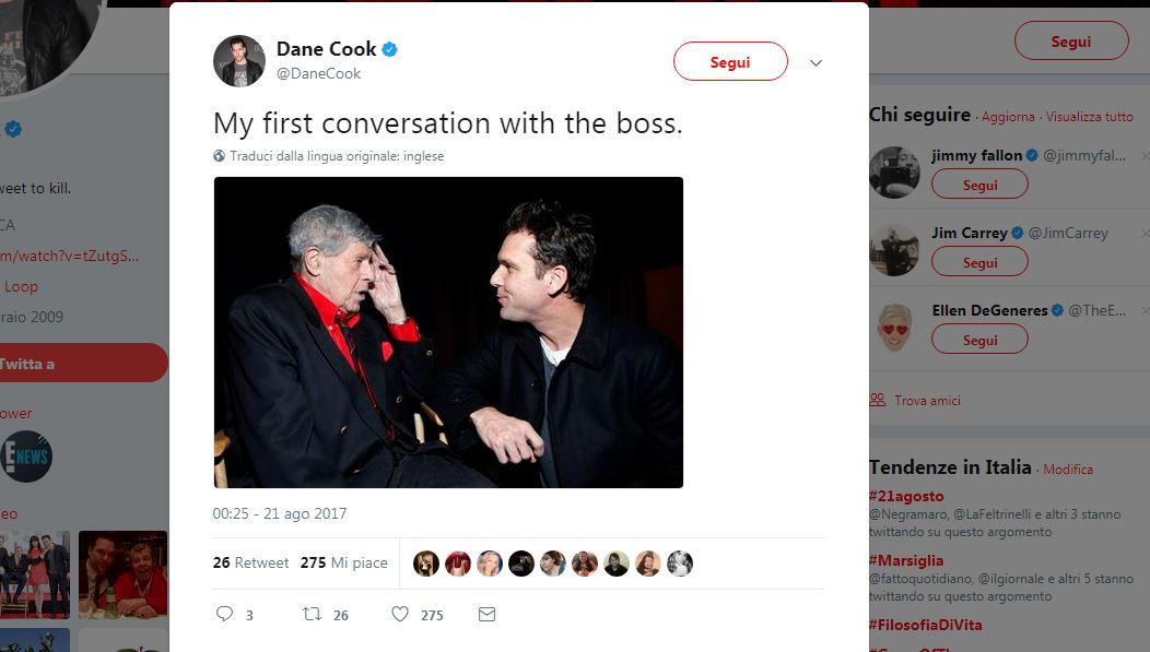 Hollywood (e non solo) piange la morte di Jerry Lewis