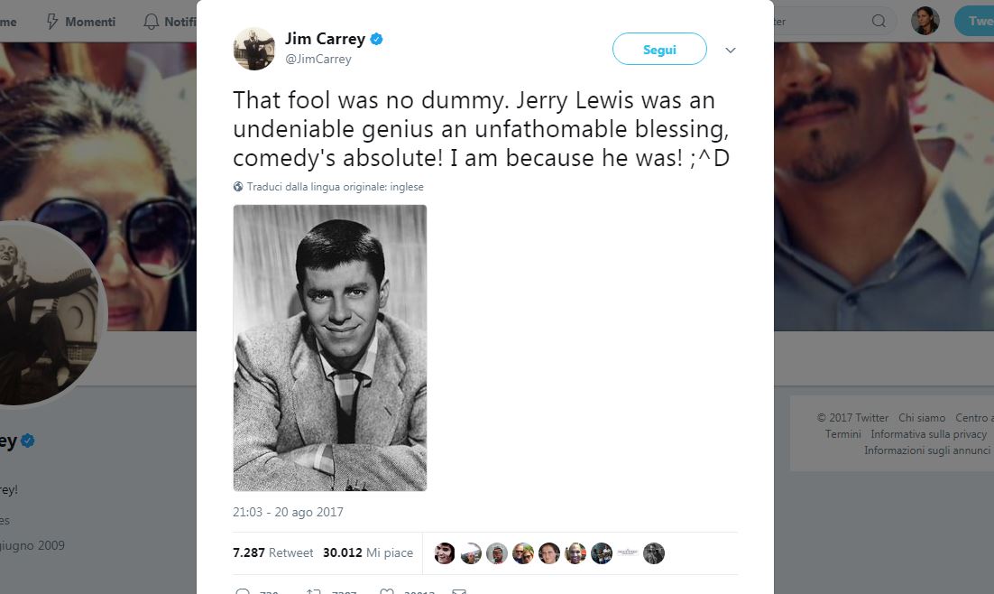 Hollywood (e non solo) piange la morte di Jerry Lewis