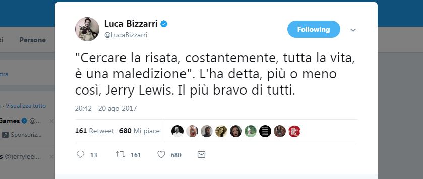 Hollywood (e non solo) piange la morte di Jerry Lewis