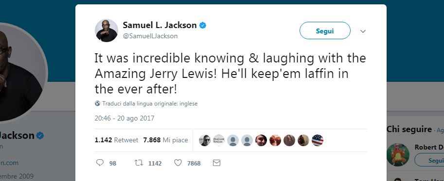 Hollywood (e non solo) piange la morte di Jerry Lewis