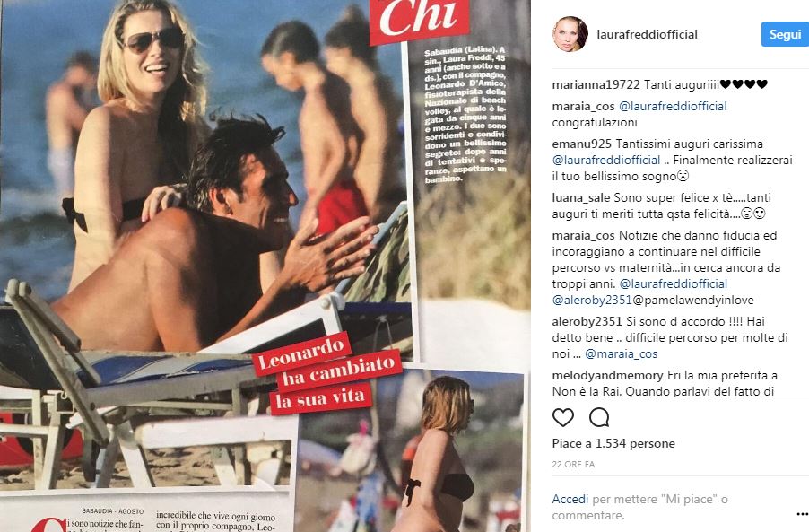 Laura Freddi incinta a 45 anni: la carica delle mamme over 40 Laura Freddi incinta a 45 anni: la carica delle mamme over 40