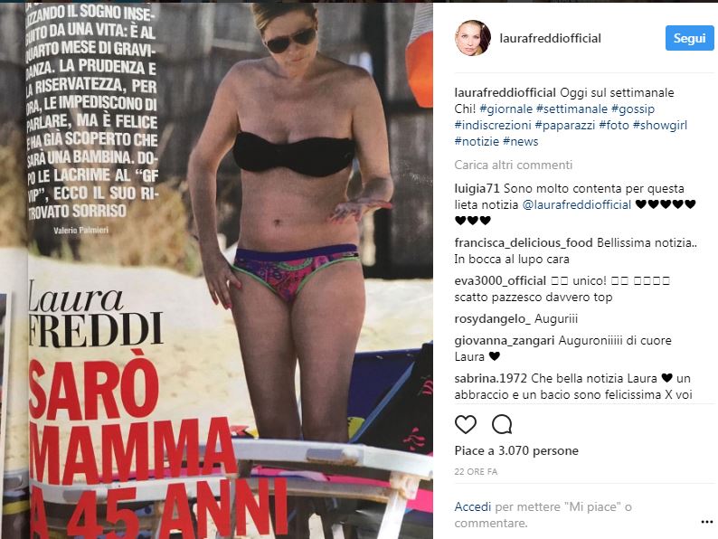 Laura Freddi incinta a 45 anni: la carica delle mamme over 40 Laura Freddi incinta a 45 anni: la carica delle mamme over 40