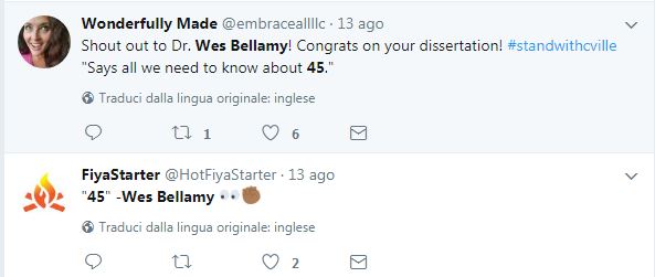 Donald Trump, la protesta social contro il Presidente passa anche per #45