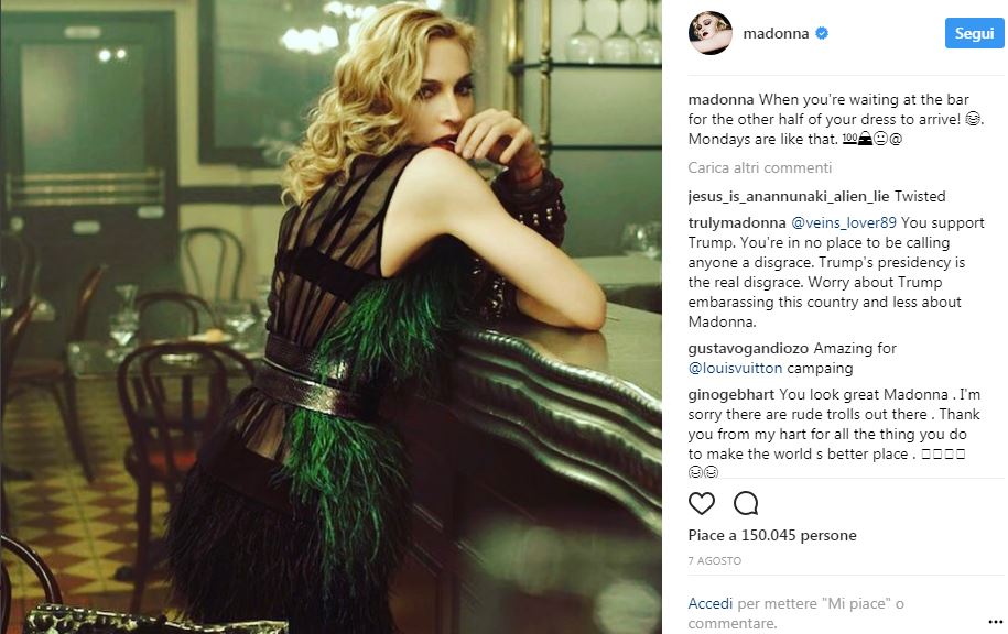 Compleanno all’italiana per Madonna