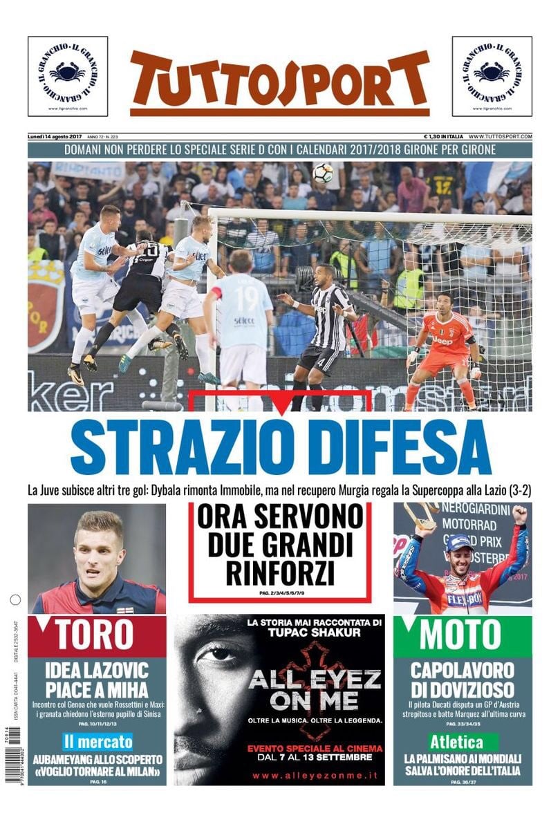 Juventus, le 5 cose da fare dopo la sconfitta di Supercoppa contro la Lazio