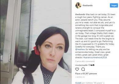 Shannen Doherty guarita dal cancro è tornata a lavoro