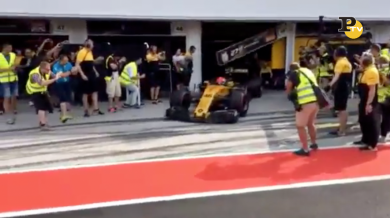 Test Formula 1: Kubica rompe l’insegna del suo box