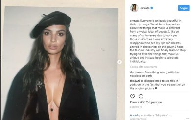 Anche Emily Ratajkowski condanna l’abuso di photoshop