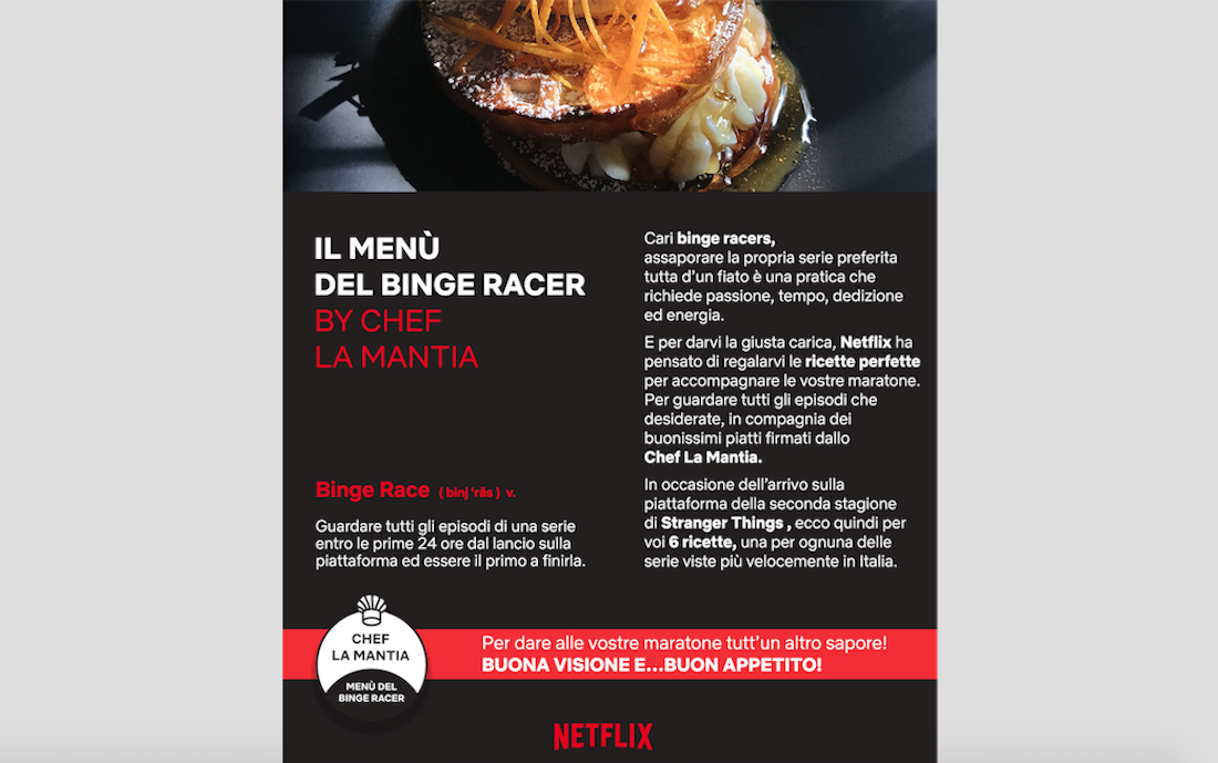 Serie tv Netflix: le ricette in tema di chef La Mantia