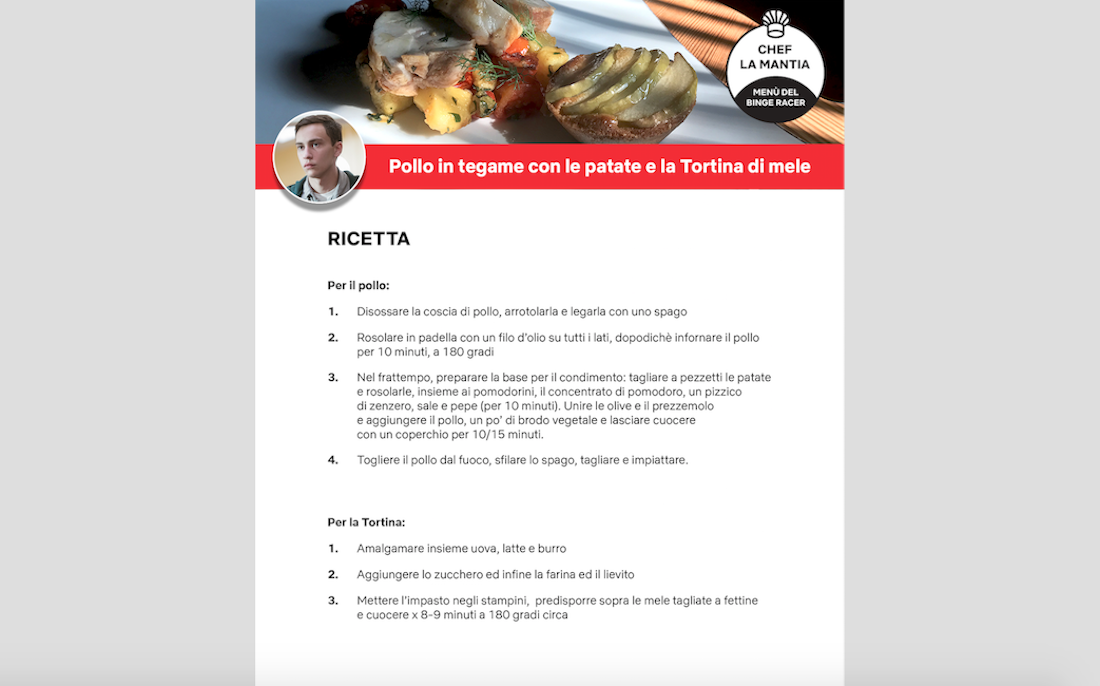 Serie tv Netflix: le ricette in tema di chef La Mantia
