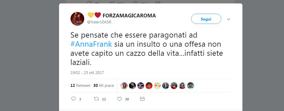 L’indignazione social per gli adesivi di Anna Frank L’indignazione social per gli adesivi di Anna Frank