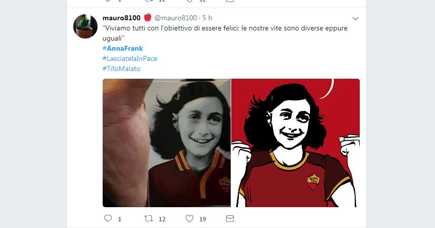 L’indignazione social per gli adesivi di Anna Frank L’indignazione social per gli adesivi di Anna Frank