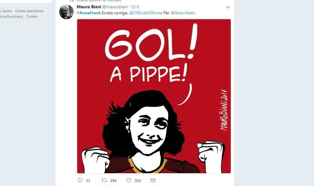 L’indignazione social per gli adesivi di Anna Frank L’indignazione social per gli adesivi di Anna Frank