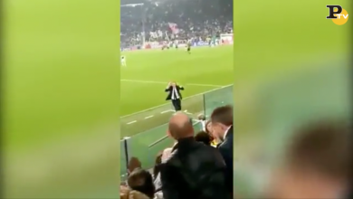 Allegri perde la testa a bordo campo durante Juventus-Sporting Lisbona