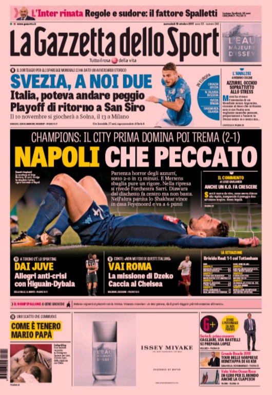 Napoli, rimpianti e sconfitta: cosa ha detto la partita col Manchester City