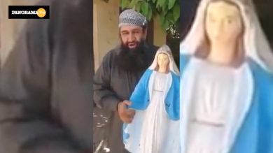 Trump su twitter mette video di musulmano che rompe una statua della Madonna