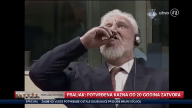Slobodan Praljak beve veleno al Tribunale dell’Aja e si suicida | video