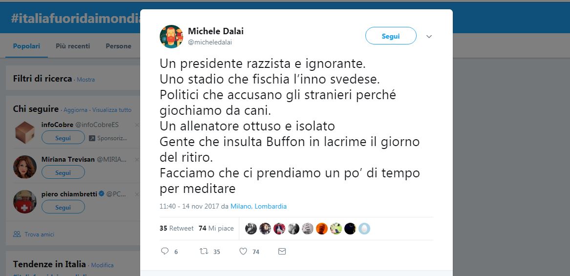 #Italiafuoridaimondiali: le foto e i tweet più divertenti del day after #Italiafuoridaimondiali: le foto e i tweet più divertenti del day after