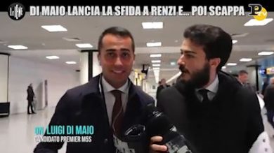 Le Iene bloccano Di Maio dopo la fuga dal confronto con Renzi