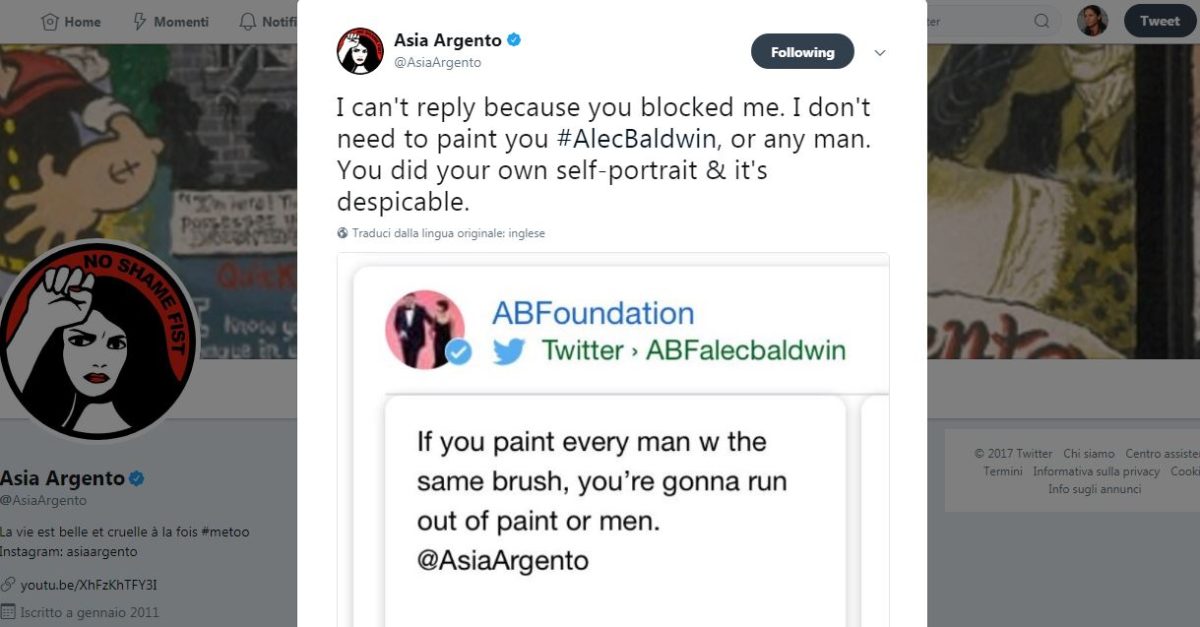 Galleria foto 'Perché Asia Argento e Alec Baldwin hanno litigato su Twitter' - foto 6