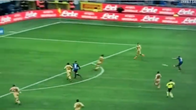 Vecino, la traversa nel finale di Inter-Torino | video