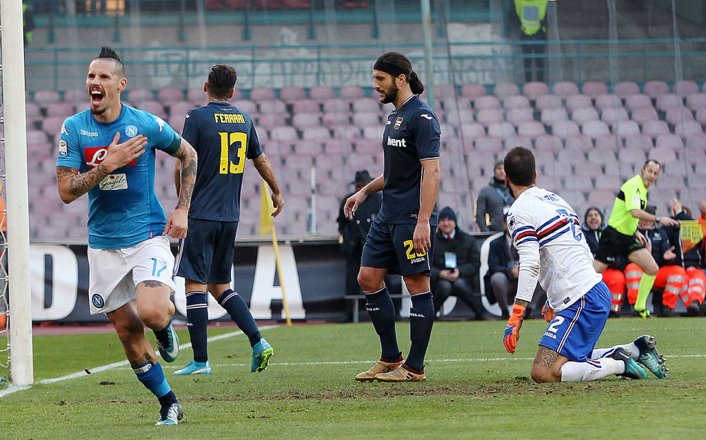 Napoli – Sampdoria 3-2: la partita in 10 foto