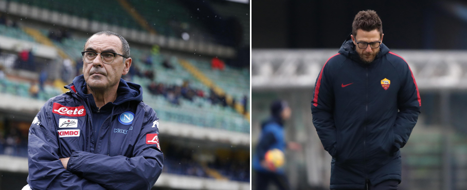 Napoli e Roma, frenata scudetto. Sarri e Di Francesco, che rimpianti