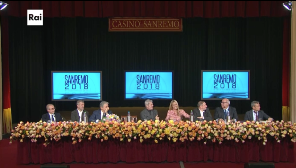 Sanremo 2018: Hunziker e Favino con Baglioni al Festival Sanremo 2018: Hunziker e Favino con Baglioni al Festival