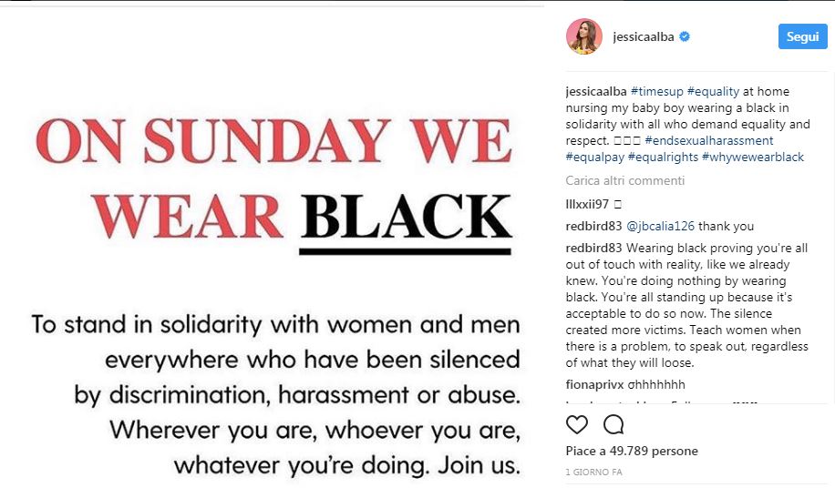 Perché la protesta di Jessica Alba è un segnale importante Perché la protesta di Jessica Alba è un segnale importante