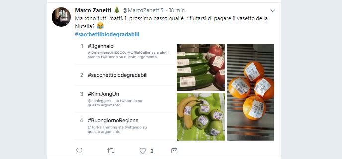 Sacchetti bio e a pagamento: i social si spaccano sulla nuova legge Sacchetti bio e a pagamento: i social si spaccano sulla nuova legge