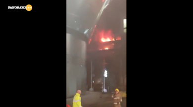 Liverpool: incendio in un parcheggio la notte di Capodanno | video